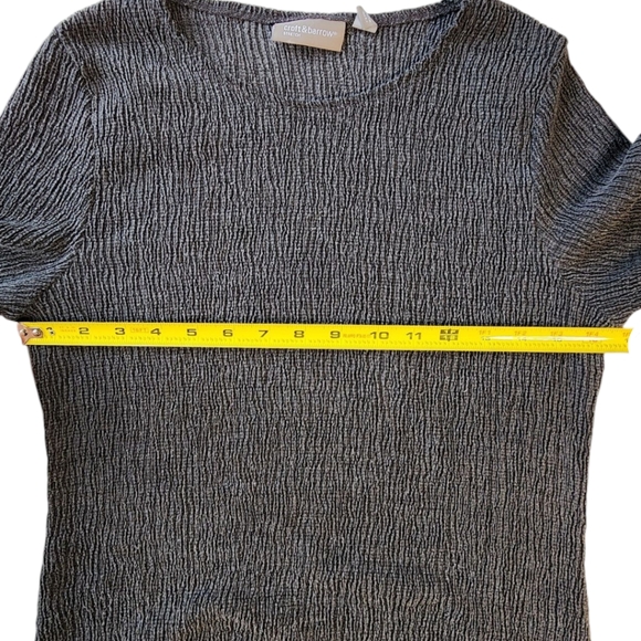 Croft & Barrow Stretch Womens Large 3/4 Sleeve Basic Plain Top Gray - Picture 4 of 6